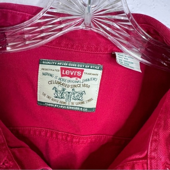 Levi’s Shirt Men XL Red Tab Button Down Western Cowboy 90s Classic Long Sleeve - Picture 2 of 9
